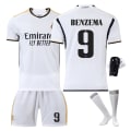 Miniatyrbillede 2 af 11: Real Madrid fodboldtrøje 2023-24 20 Vinicius 10 Modric 9 Benzema nr. 7 Hazard trøjeversion Home No. 20 Children's size 26