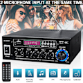 Miniatyrbilde 1 av 5: 2000W integrert forsterker med Bluetooth 5.0 HiFi stereo forsterker digital FM