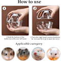 Miniatyrbild 4 av 5: Hamstersandbad, Transparent Plast Hamstertoalett, Liten Husdjursbad