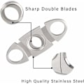 Miniatyrbilde 3 av 5: Sigarkutter i rustfritt stål, doble skarpe kniver for kutting av sigarer