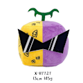 Miniatyrbild 2 av 2: Blox Fruits Djävulens Frukt Fruktlåda Leopardmönstrad Dock Plysch Leksak Barnfödelsedagspresent Semesterpresent purple yellow