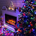 Miniatyrbilde 3 av 5: Ljusa 300 LED juleslingor, 100 FT sammenkoblingsbar vanntett flerfarget Multicolor 1000 LED