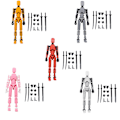 Miniatyrbillede 5 af 5: T13 Actionfigur, Titan 13 Actionfigur, Robot Actionfigur, 3D-trykt Action, 50 % tilbud yellow