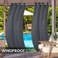 Miniatyrbilde 4 av 5: Utendørs gardiner for hageterrasse pergola, vindtett, (topp og bunn) hagegardiner, 100*84in