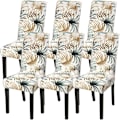 Miniatyrbild 1 av 5: 4-pack Julstolsöverdrag Elastiska Avtagbara Tvättade Matrum Blomma Mönster Flower Pattern 6