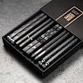 Pikkukuva 1 / 5: Pairs Alloy Engraving Sticks Non-slip Reusable Sushi Sticks