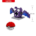 Miniatyrbillede 1 af 4: Nano Blocks Små Byggeklodser Pikachu Murstensmodel Uddannelsesmæssige Legetøj Til Børn Fødselsdag Mursten Gold bat