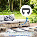 Miniatyrbillede 2 af 4: 18 stk. Udendørs Patio Rattan Møbler Justeringsklemmer Patio Rattan Møbler Klemmer Plastik Sofa Beslag Klemme Sektion Forbindelse db