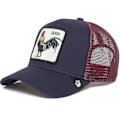 Miniatyrbilde 2 av 2: Voksen Svart Panther Mesh Cap Sommer Baseball Cap Trucker Cap W-WELLNGS Hane - Marineblå Rooster - navy