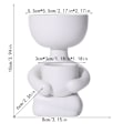 Miniatyrbillede 4 af 10: Abstrakte figurer Blomsterpotter Keramik vase SORT AA Sort Black AA