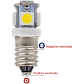 Pikkukuva 3 / 4: 10 kpl E10 6V LED-polttimoa 5SMD 0,5W 50LM polttimo (lämmin valkoinen)