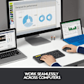 Miniatyrbillede 5 af 9: M720 Triathlon Multi-enheds Trådløs Mus, Bluetooth, USB Unifying Receiver, 1000 DPI, 8 Knapper, Kompatibel med Laptops, PC, Mac, iPadOS - Sort