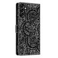 Miniatyrbillede 3 af 4: Frosted Læder Etui til Mandala Emed Retro Telefon Sort(FQ) For Samsung Galaxy S23 FE 5G Black
