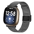 Miniatyrbillede 1 af 4: Fitbit Versa 3 armbånd i rustfrit stål black