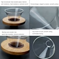Miniatyrbild 5 av 5: Genomskinlig glaskaffe-dropphållare Kaffeefilterhållare Kaffeefilterkon med trädyna Kaffeetratt