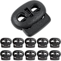 Miniatyrbilde 1 av 6: Snørestopper, 2 Huller, 20 x 18 mm, Hull 4 x 4 mm, Perfekt for Ø 3 mm