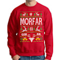 Miniatyrbilde 1 av 2: Morfar Julgenser - Julebgenser i rød sweatshirt-stil S s