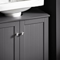 Miniatyrbilde 3 av 5: SoBuy servantvask underskap baderomsmøbler BZR18-II-DG grå grey Sink cabinet (on floor)