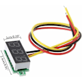 Miniatyrbillede 2 af 5: 4 stk. Mini Voltmeter, Digital DC Voltmeter 0,28 tommer, Panel 0-100V DC 3-trådet Spændingstester LED Display, Mini Voltmeter G