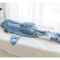 Miniatyrbilde 5 av 6: Hai Hai Voksen Supermyk Fleece Hoodie Sovepose Bærbar Løs En Pyjamas Blå Blå blue XXL/210*90