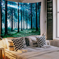 Miniatyrbilde 3 av 5: Naturvev Misty Tree Tapestry Jungle Creek Psychedelic