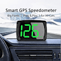 Miniatyrbillede 2 af 5: Den nyeste GPS-fartmåler med digital head-up display, plug and play, til alle biler, stor skrift, km/t, mph, biltilbehør
