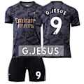 Miniatyrbillede 1 af 11: 22-23 Arsenal udebane sort nr. 7 Saka 9 Lacazette 19 Pepe 14 Aubameyang fodbolduniformssæt No. 9 Jesus without socks XXL
