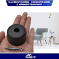 Miniatyrbillede 3 af 5: Runde Møbelben 4 stk Sorte Møbelben Ø 50 x H 30 mm Sofaben Møbelfod Skabben med 4 stk Skruer