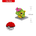 Miniatyrbillede 1 af 4: Nanoblock Lille Bygge Pikachu Murstensmodel Uddannelsesmæssige Legetøj Til Børn Fødselsdag Mursten Blok Caterpie