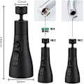 Miniatyrbillede 2 af 5: 360° roterbar tud køkkenvask sprayhoved 3 position køkkenhane sprayhoved sprayhoved udskiftning hanehoved aerator sort