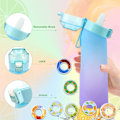 Miniatyrbilde 2 av 5: Air Water Bottle Flavor Pods Pack Med 7 Smaks Pods Og Børste, 650ml Fruktsmakende Duftpute Vannkopp BPA-fri 0% Sukker For Fitness Og Utendørs