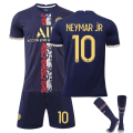 Miniatyrbilde 1 av 11: 23 Paris treningsdrakt gull nr. 30 Messi drakt nr. 7 Mbappe nr. 10 Neymar fotballuniform sett Size 10 with socks M