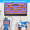 Miniatyrbild 3 av 5: Retro Handheld Spelkonsol med 400 Klassiska FC-spel - 3,0 Tums Skärm Bärbara Videospelkonsoler (Blå)