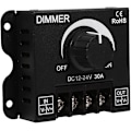 Miniatyrbillede 1 af 7: Bredt udvalg af dæmpningsafbryder, ON/OFF-afbryder med sort aluminiumhus, maks. 30A dæmper, skiftecontroller til LED-strimmel enkelt farve (DC12~24V)
