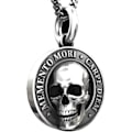 Pikkukuva 1 / 5: Memento Mori -kaulakoru Carpe Diem -riipus 3D-kallo Miesten kaulakoru Mori 400-vuotisjuhla -kaulakoru erikoispainos