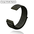 Miniatyrbild 1 av 5: Nya 18 mm 20 mm 22 mm remmar för Garmin Venu 2S Armband Vivoactive 3 4S 4 Forerunner 245 645 Galaxy Watch 4 Classic 42 46 mm Khaki Nylon Khaki Nylon 20mm
