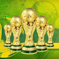 Miniatyrbilde 6 av 7: VM-fotballtrofé i harpiks, replikatrofémmodell for fotballfans 13 cm