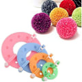 Pikkukuva 1 / 5: 4 kpl pallokutoja neula pompom maker setti, lapsille aikuisille musta Svart 13 cm