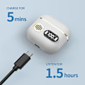 Pikkukuva 3 / 5: Bluetooth-kuulokkeet, Bluetooth 5.1 langattomat kuulokkeet LED-virralla, langattomat kuulokkeet mikrofonilla, iPhonelle Androidille white