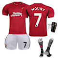 Pikkukuva 2 / 11: 23-24 Manchester Unitedin kotijoukkueen punainen Red Devils -jalkapalloasusetti nro 10 Rashford 21 Anthony 25 Sancho 7 Mount Red Devils home without number #20
