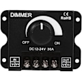Miniatyrbillede 6 af 7: Bredt udvalg af dæmpningsafbryder, ON/OFF-afbryder med sort aluminiumhus, maks. 30A dæmper, skiftecontroller til LED-strimmel enkelt farve (DC12~24V)