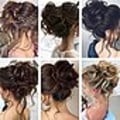 Miniatyrbilde 2 av 3: Syntetisk hårparykk Kvinners hårforlengelser Bun Wavy Ponytail