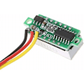 Miniatyrbillede 4 af 5: 4 stk. Mini Voltmeter, Digital DC Voltmeter 0,28 tommer, Panel 0-100V DC 3-trådet Spændingstester LED Display, Mini Voltmeter G
