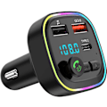 Pikkukuva 1 / 5: Auton Bluetooth FM-lähetin, Auton Bluetooth-sovitin, Radio MP3 -soitin, 2 USB-porttia 5V/3A, 20W QC3.0+Type C PD Nopea auton laturi, Handsfree-auto