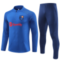Miniatyrbillede 1 af 6: Sæson 23-24 Barcelona langærmet halv tracksuit til voksne fodbold uniform træningstøj langærmet dragt Navy blue Navy blue 12