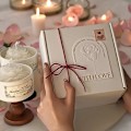 Miniatyrbillede 2 af 5: Aromaterapi Lys Gaveæske Bryllup Fødselsdag Dimission Smørlampe Hånd i Hånd Gave til Kvindelige Venner
