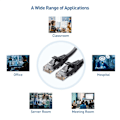 Miniatyrbillede 6 af 7: 5-pak 10 Gbps Snagless Kort Cat6 Ethernet Kabel (Cat6 Kabel, Cat 6 Kabel) Sort Black 20m