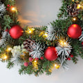 Miniatyrbilde 2 av 5: Julekrans med lys Utendørs julekrans Dørkrans Innendørs julekrans Julepynt (30CM med 20 lys)