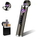 Miniatyrbillede 1 af 4: USB Genopladelig Vindtæt Elektronisk Lighter Touch Screen Plasma xi