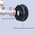 Miniatyrbillede 2 af 5: IBC tankadapter 1/2\" gevindforbindelse, hane 1000L tankhane